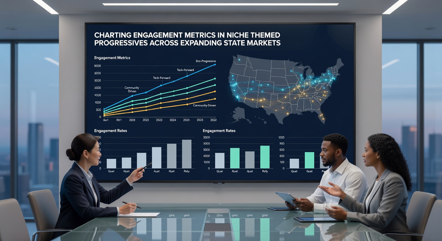 Data visualization of player retention rates in expanding state markets for progressive slots