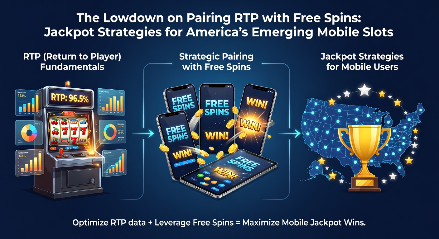 Close-up of a smartphone displaying a mobile slot jackpot win notification, with RTP percentage, free spins counter, and payout breakdown visible